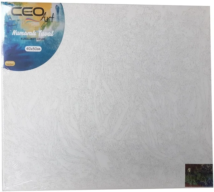 CEO ART TUVAL 40x50 NUMARALI MOR ÇİÇEK TN0004
