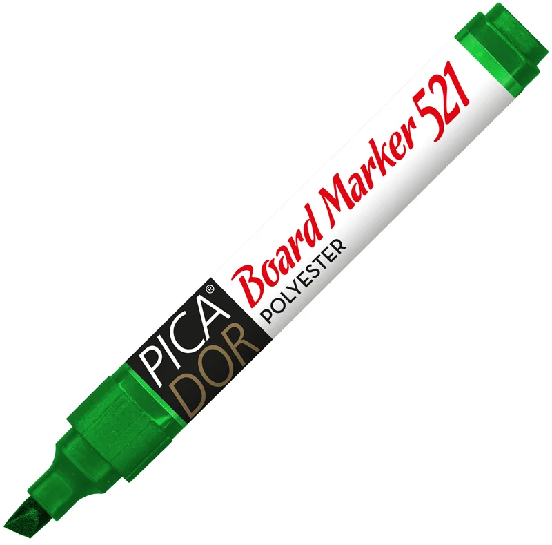 PICADOR BEYAZ TAHTA KALEMİ 521 KESİK UÇ YEŞİL KX027