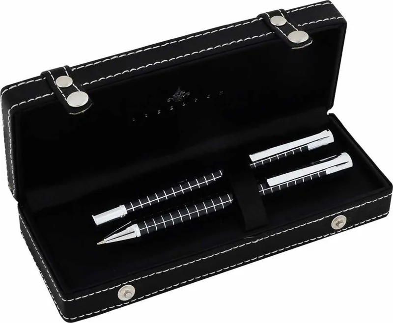 STEELPEN DOLMA KALEM+TÜKENMEZ KALEM SET ACTIVE SERİSİ SLAYT LAKE SİYAH 1008