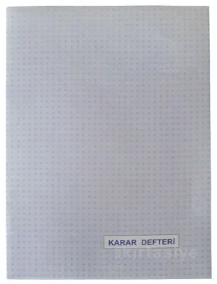 DİLMAN NUMARALI KARAR DEFTERİ KARTON KAPAK 40 YP.