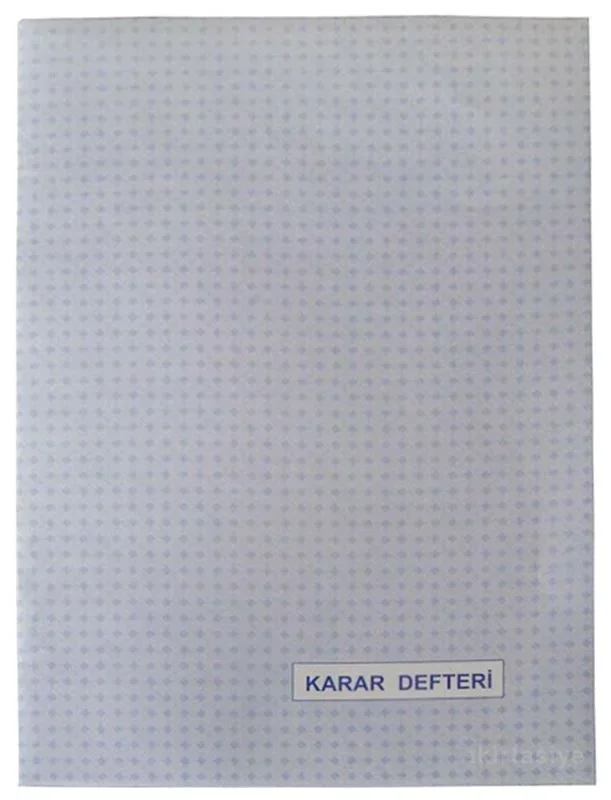 DİLMAN NUMARALI KARAR DEFTERİ KARTON KAPAK 40 YP.