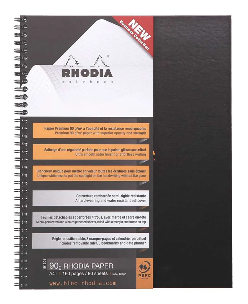 RHODIA DEFTER ACTIVE SPİRALLİ A4+ 90 GR 80 YP KARELİ RC191301
