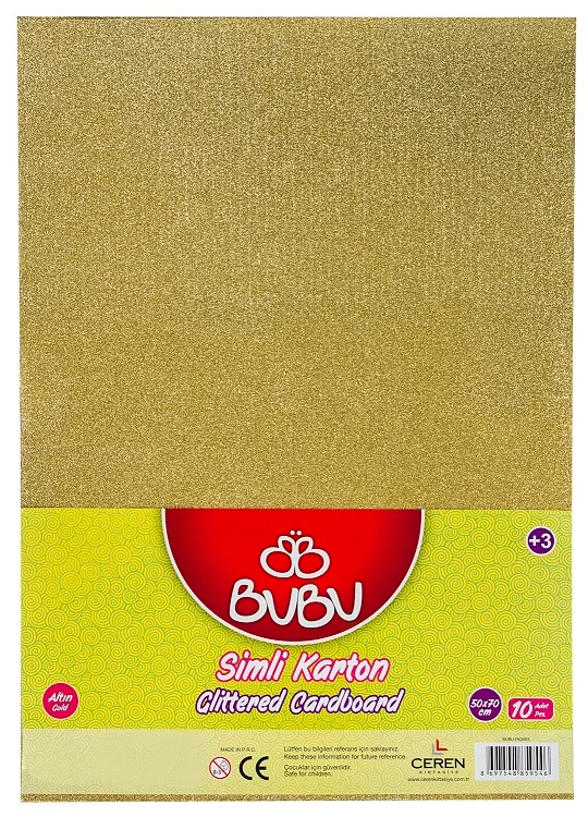BU-BU FON KARTONU 50x70 SİMLİ ALTIN 10 LU BUBU-FK0005