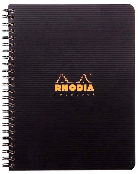 RHODIA DEFTER ACTIVE SPİRALLİ PP KAPAK A5+ 90 GR 80 YP ÇİZGİLİ SİYAH RC119911