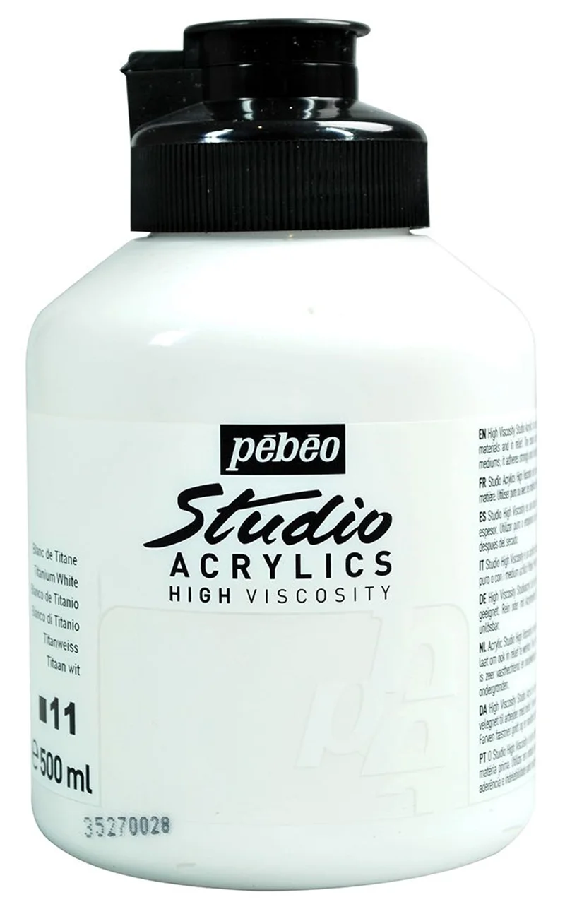 PEBEO AKRİLİK BOYA STUDIO 500 ML 171*11 TITANIUM WHİTE
