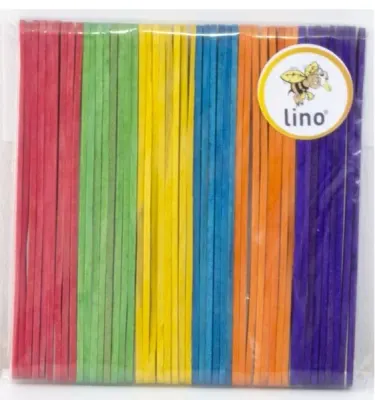 LİNO AHŞAP ÇUBUK RENKLİ 11 CM 50 Lİ RBZ-033