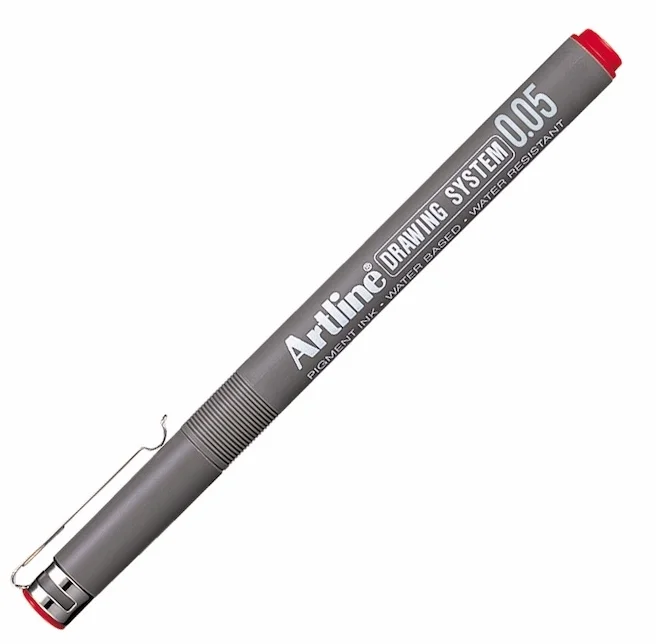 ARTLINE ÇİZİM KALEMİ DRAWING SYSTEM 2305 0.05 KIRMIZI A-EK-2305 RED