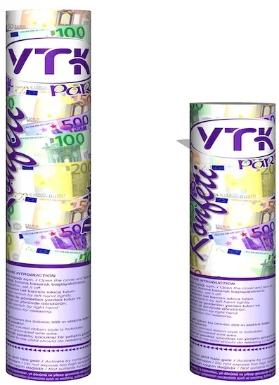 VTK KONFETİ DOLAR-EURO KARMA 30CM (2142) VTK-KON10