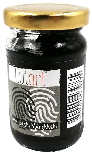 LUTART LİNOL BASKI MÜREKKEBİ 100 ML SİYAH LMB-6571-100-SIH