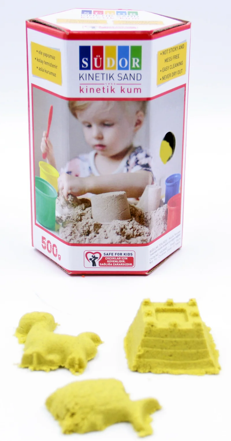 SÜDOR KİNETİK KUM KUTULU 500 G SARI KS01-2