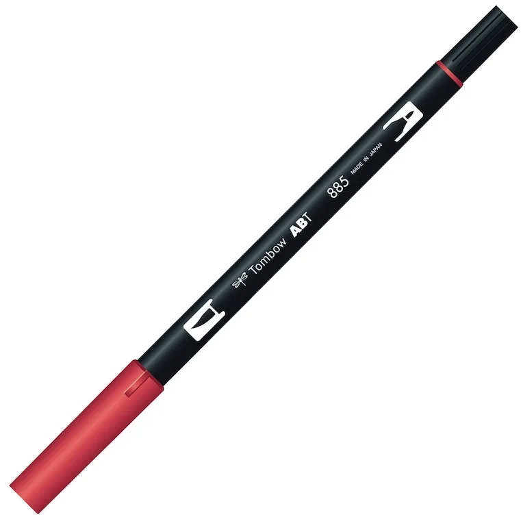 TOMBOW AB-T DUAL BRUSH PEN GRAFİK KALEMİ WARM RED (885) T-AB-T 885