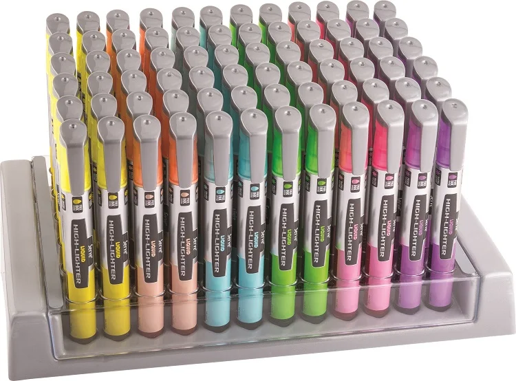 SERVE FOSFORLU KALEM LİKİT STAND 72 Lİ PASTEL SV-LKTF72P-P