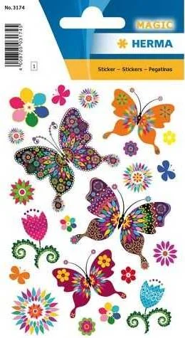 HERMA ETİKET MAGIC GLITTERY FOIL KELEBEKLER 3174