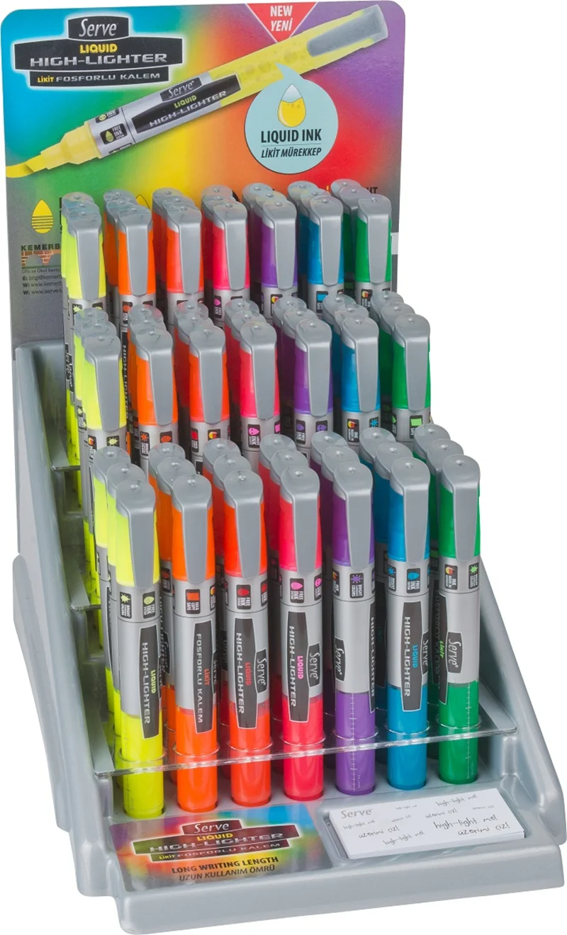 SERVE FOSFORLU KALEM LİKİT STAND 63 LU SV-LKTF63DP