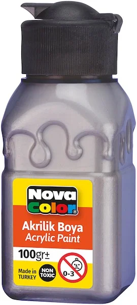 NOVA COLOR AKRİLİK BOYA 100 GR GRİ NC-2038