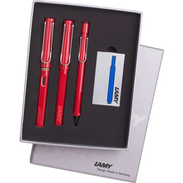 LAMY DOLMA+ROLLER+VERSATİL KALEM SET SAFARI K.KIRMIZI TB-3K