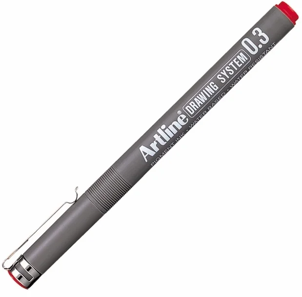 ARTLINE ÇİZİM KALEMİ DRAWING SYSTEM 233 0.3 KIRMIZI A-EK-233 RED