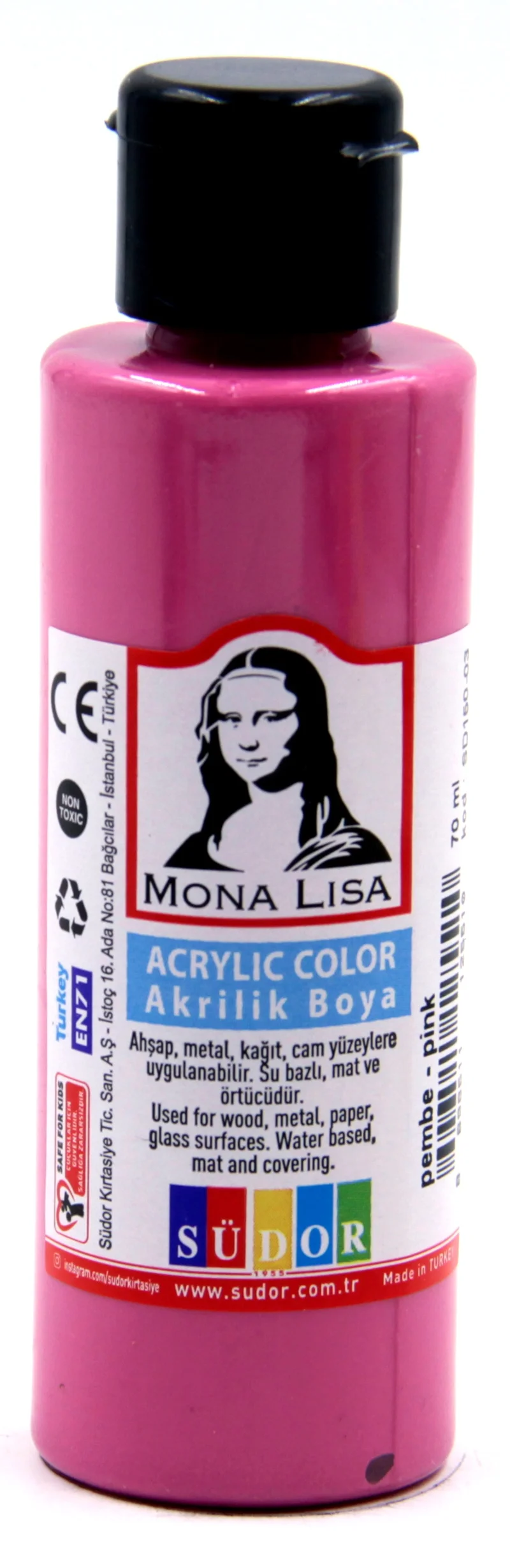 SÜDOR AKRİLİK BOYA 70 ML PEMBE SD150-03