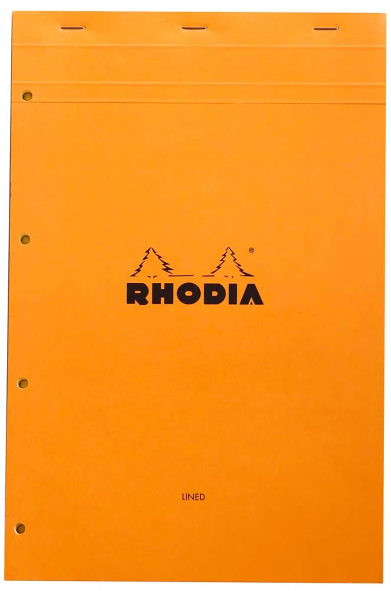 RHODIA BLOKNOT BASIC DİKİŞLİ 4 DELİKLİ A4+ 80 GR 80 YP ÇİZGİLİ TURUNCU SARI KAĞIT RA119660