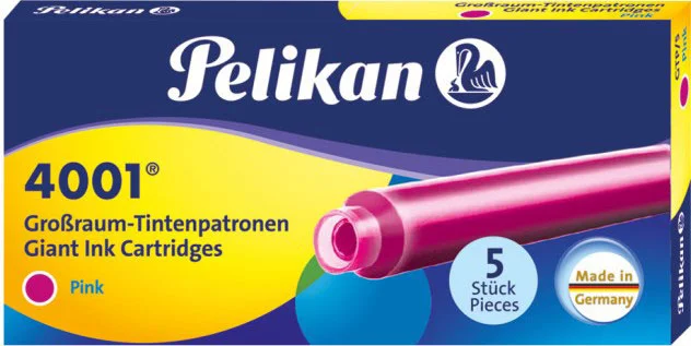 PELİKAN DOLMA KALEM  KARTUŞU UZUN PEMBE GTP5