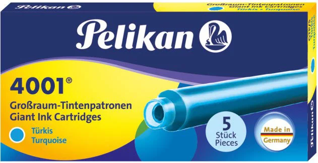PELİKAN DOLMA KALEM  KARTUŞU UZUN TURKUAZ GTP5