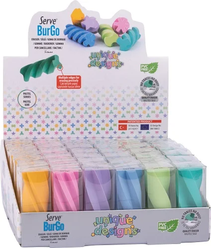 SERVE SİLGİ BURGO STAND 36 LI PASTEL KARTON SV-BURGO36KTPS-P1