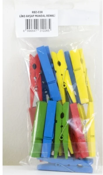 LİNO AHŞAP MANDAL RENKLİ BÜYÜK RBZ-038