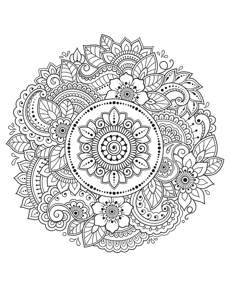 ARTDECO TUVAL DESENLİ 40x50 CM OTANTİK MANDALA 2 Y-100-P40.05