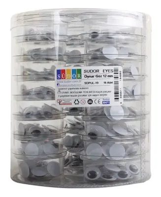 SÜDOR OYNAR GÖZ 12 MM 16 ADET SDPUL-19