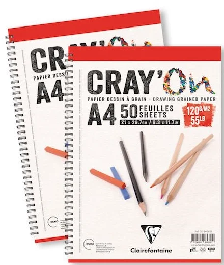 CLAIREFONTAINE RESİM ve ÇİZİM BLOĞU CRAY'ON SPİRALLİ YANDAN A3 120 GR 50 YP CD966619