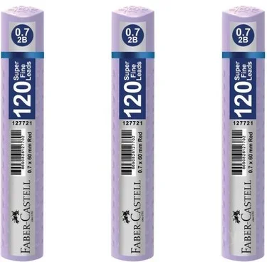 FABER GRIP MİN 0.7 PASTEL MOR 60 mm 120 Lİ TÜP 127738