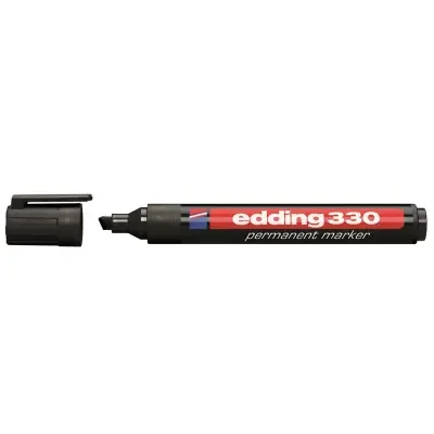 EDDİNG 330 SİYAH PERMANENT KESİK UÇ MARKER KALEM