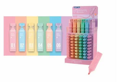 GIPTA PASTEL FOSFORLU KALEM 180 Lİ STAND F1566