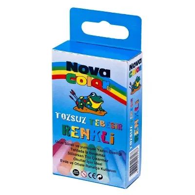 NOVA COLOR TOZSUZ TEBEŞİR 10 LU RENKLİ NC-4111