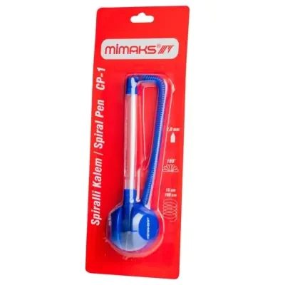 MİMAKS CP-1 SPİRALLİ VEZNE TÜKENMEZ KALEM MAVİ