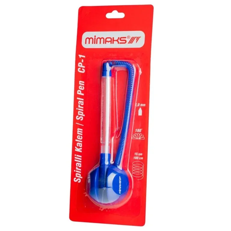 MİMAKS CP-1 SPİRALLİ VEZNE TÜKENMEZ KALEM MAVİ