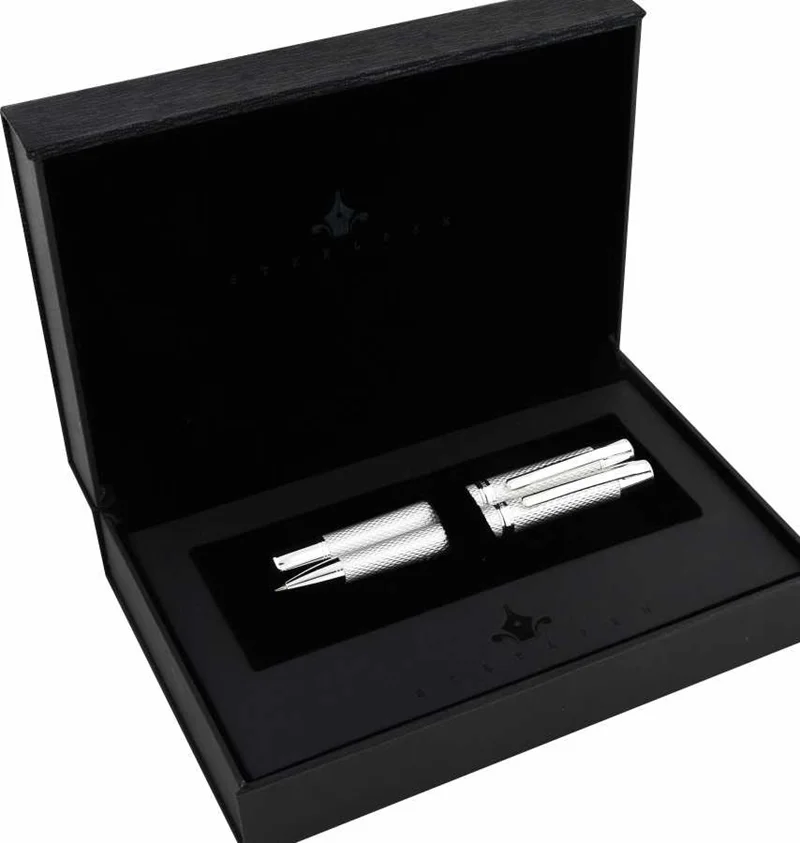 STEELPEN DOLMA KALEM+TÜKENMEZ KALEM SET SERRA SERİSİ SILVER 800-23