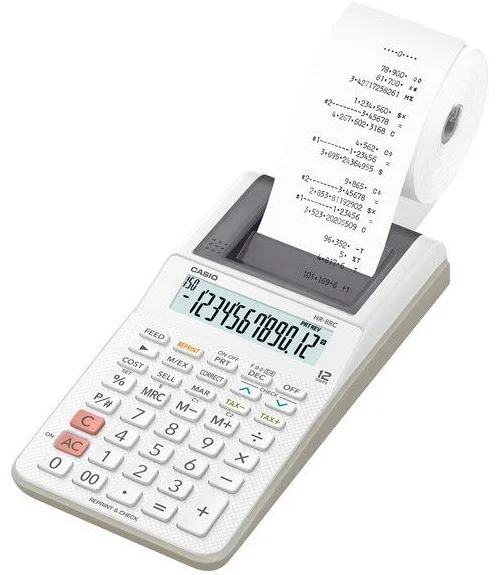 CASIO HESAP MAKİNESİ ŞERİTLİ HR-8RC-WE 12 HANE