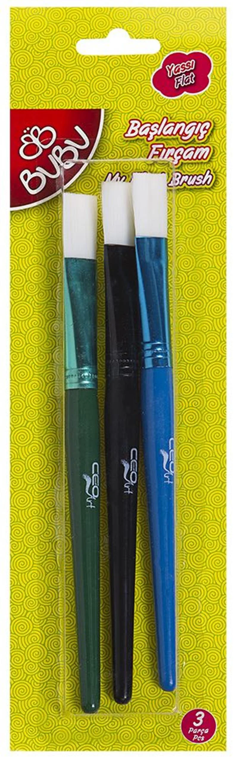 BU-BU FIRÇA BAŞLANGIÇ YASSI 3 PARÇA BUBU-FR0002