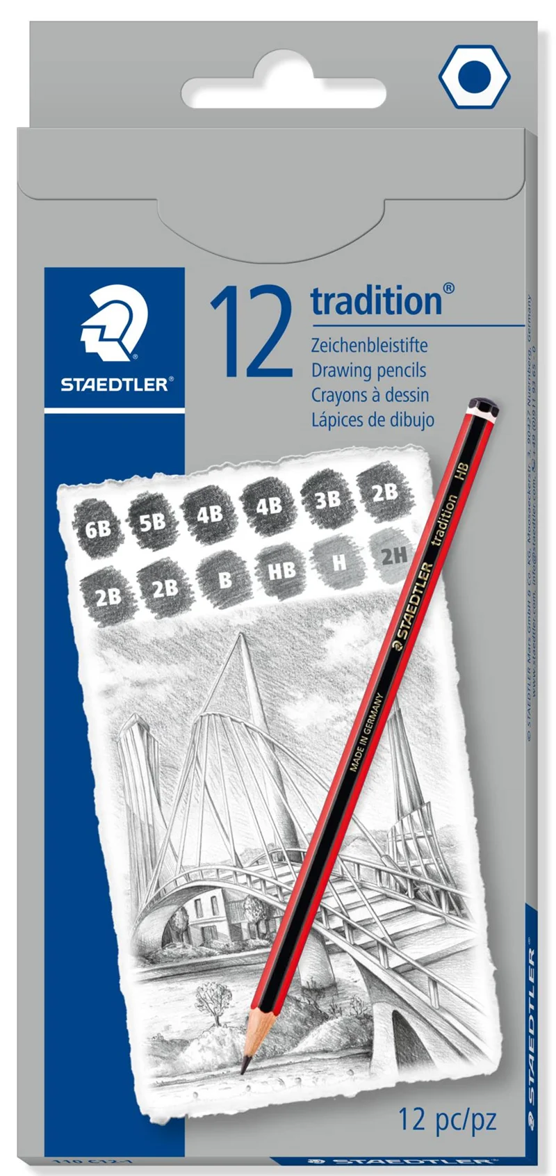 STAEDTLER KURŞUN KALEM DERECELİ TRADITION SET 12 Lİ 110 C12-1