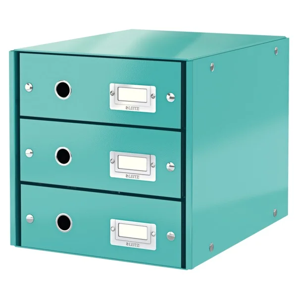 LEITZ EVRAK RAFI WOW C&amp;S 3 ÇEKMECE L-6048 BUZ MAVİ