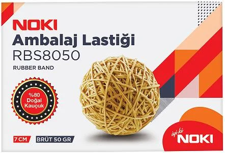 NOKİ AMBALAJ LASTİĞİ %80 KAUÇUK 50 GR 7CM RBS8050