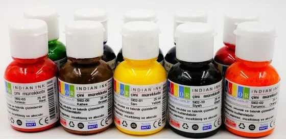 SÜDOR ÇİNİ MÜREKKEBİ 10RENK 25 ML SI02-K2