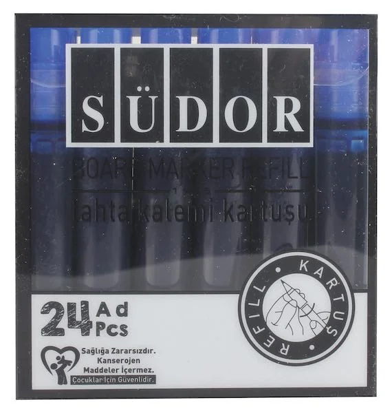 SÜDOR TAHTA KALEMİ KARTUŞLU MAVİ MB05-2