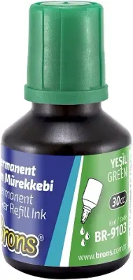 BRONS PERMANENT MARKER  MÜREKKEBİ YEŞİL 30 CC BR-9103