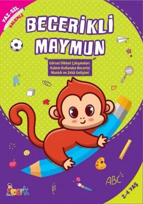 BICIRIK - YAZ-SİL KİTAPLARI BECERİKLİ MAYMUN