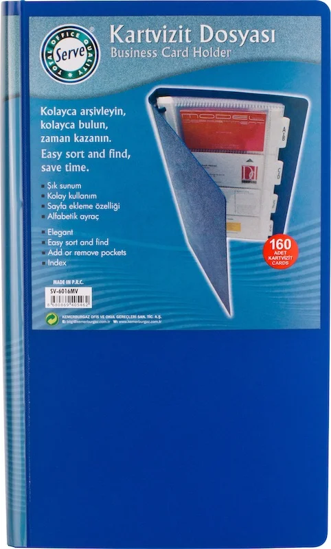 SERVE KARTVİZİT ALBÜMÜ 160 KRAL MAVİ SV-6016-MAV