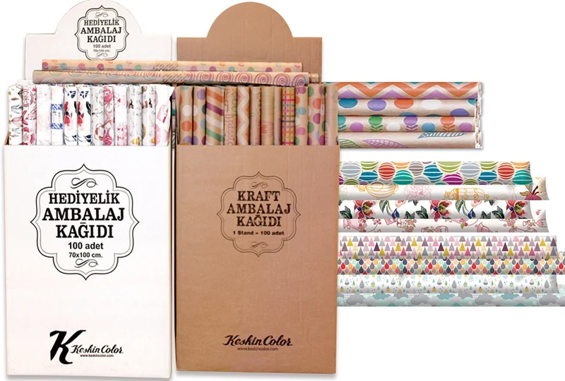 KESKİN AMBALAJ KAĞIDI 70x100 RULO TEKLİ PASTEL 100350-99