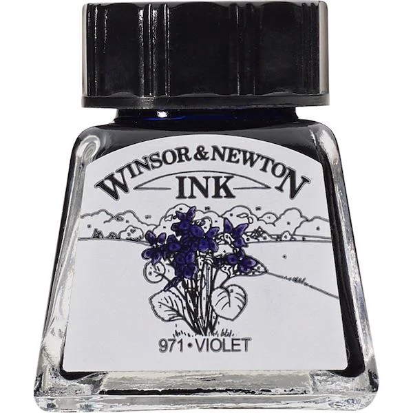 W&amp;N ÇİZİM MÜREKKEBİ DRAWING INK 14 ML VIOLET 688 WN-1005688