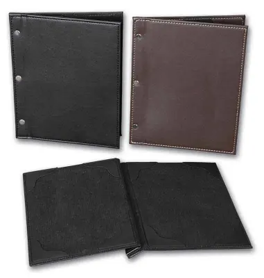 2K MENÜ KABI 18x23 SUNİ DERİ VİDALI SİYAH 4044S